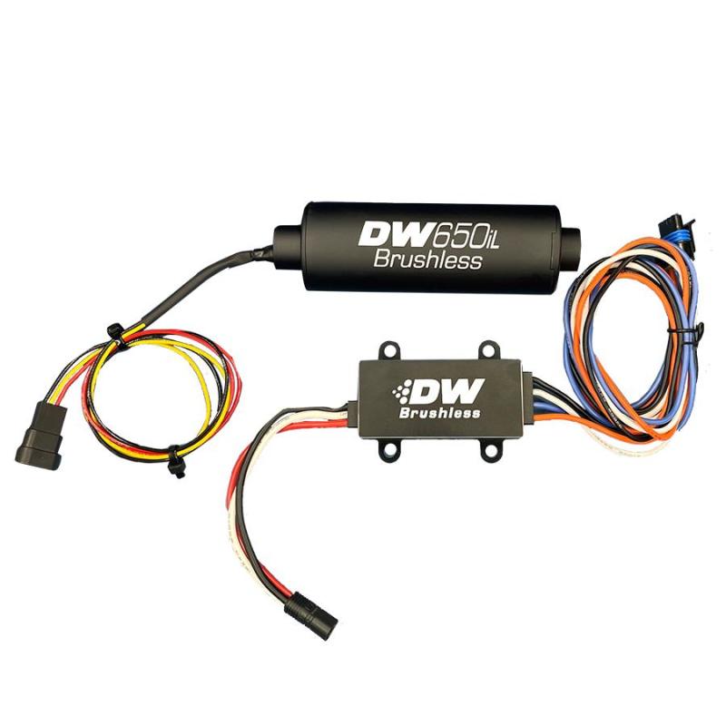 Load image into Gallery viewer, DeatschWerks DW650iL Series 650LPH In-Line External Fuel Pump w/ Single/Dual-Speed Controller
