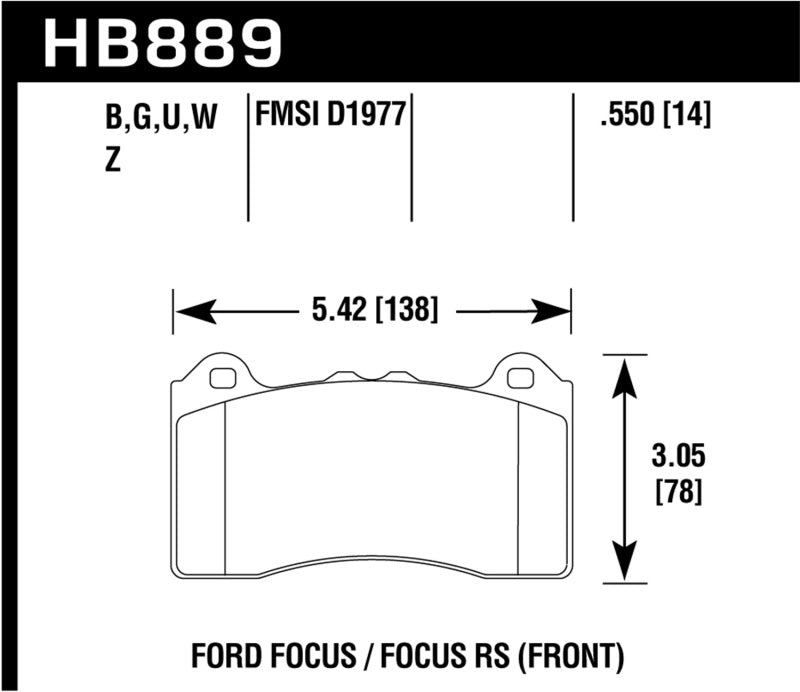 Load image into Gallery viewer, Hawk 2017 Ford Focus DTC-60 Race Front Brake Pads
