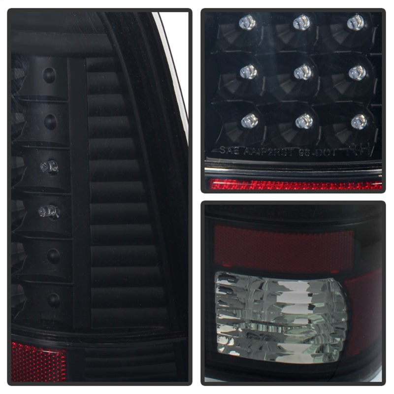 Load image into Gallery viewer, Xtune Ford F250/350/450/550 Super Duty 99-07 LED Tail Lights Black Smoke ALT-JH-FF15097-LED-BKSM
