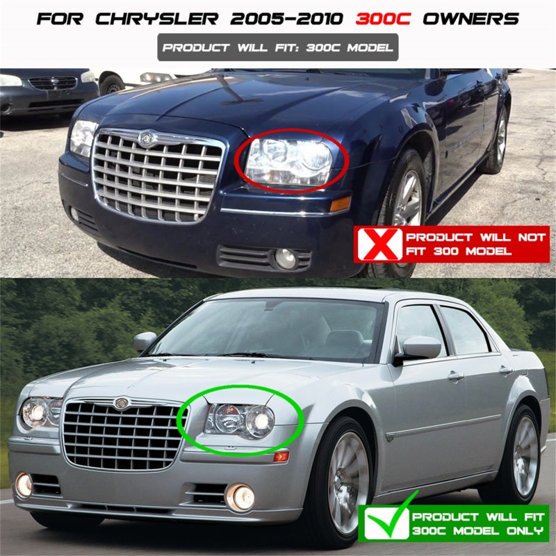 Load image into Gallery viewer, Spyder Chrysler 300C 05-10 Projector Headlights LED DRL Smoke High/Low H7 PRO-YD-C300C-DRL-SM

