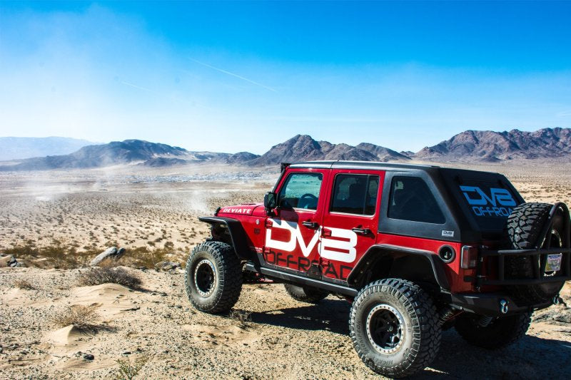 Load image into Gallery viewer, DV8 Offroad 07-18 Jeep Wrangler JK Front &amp; Rear Flat Tube Fenders

