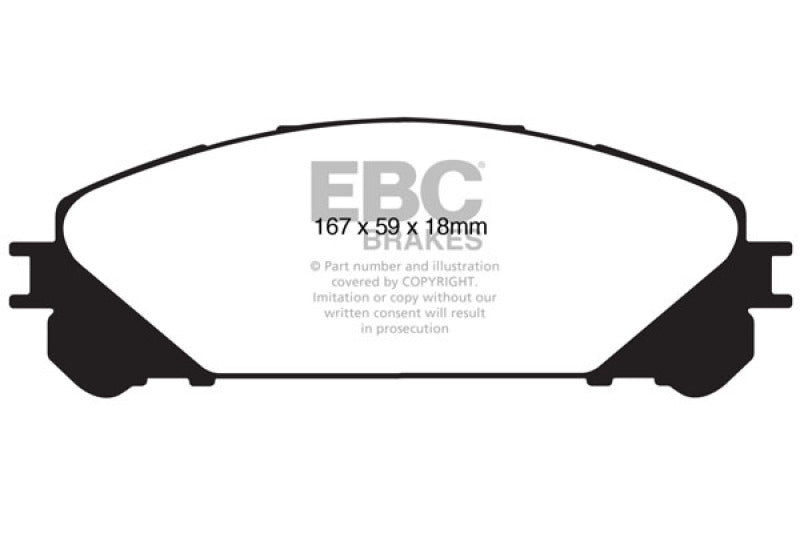 Load image into Gallery viewer, EBC 15+ Lexus NX200t 2.0 Turbo Redstuff Front Brake Pads
