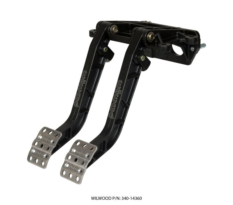 Load image into Gallery viewer, Wilwood Adjustable-Tandem Dual Pedal - Brake / Clutch - Fwd. Swing Mount - 6.25:1 - Black E-Coat
