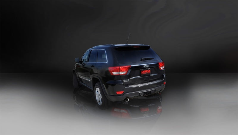 Load image into Gallery viewer, Corsa 15-16 Jeep Grand Cherokee Black 2.5in Dual Rear Exit Cat-Back Exhaust
