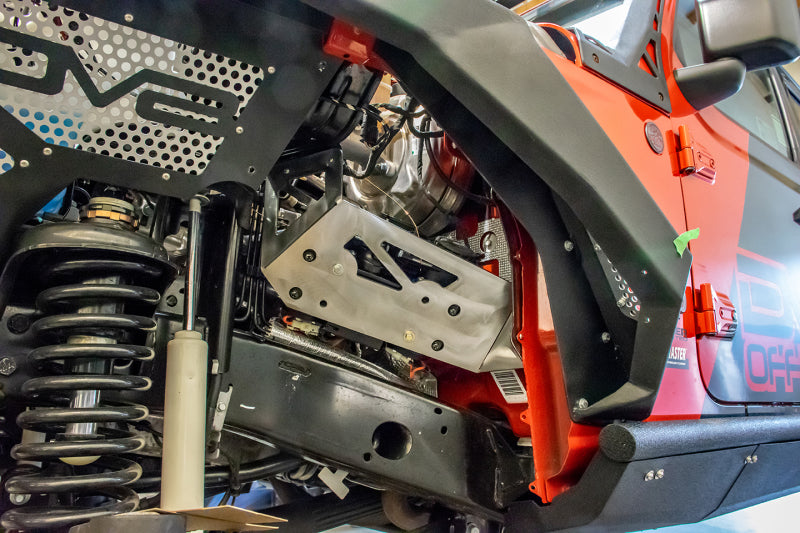 Load image into Gallery viewer, DV8 Offroad 2018+ Jeep JL / JT Engine Bay Compressor Mount
