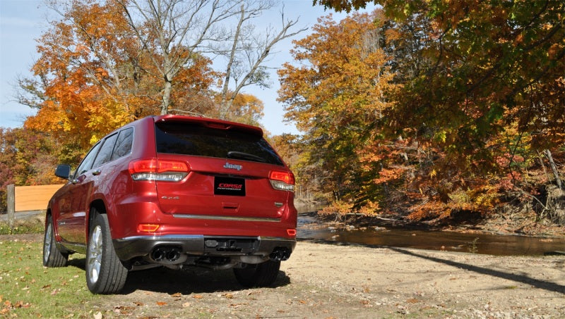 Load image into Gallery viewer, Corsa 14-16 Jeep Grand Cherokee Summit Edition Black 2.5in Dual Rear Exit Cat-Back Exhaust
