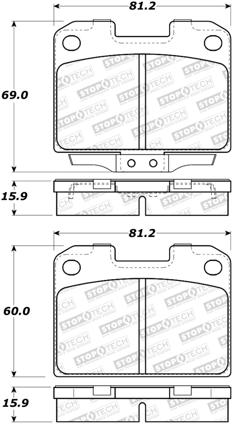 Load image into Gallery viewer, StopTech 93-99 Mitsubishi 3000GT Street Performance Rear Brake Pads
