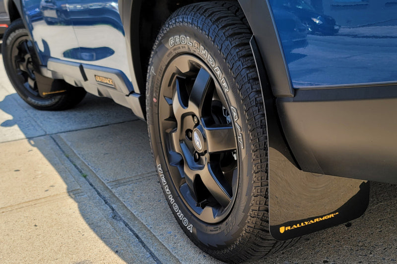 Load image into Gallery viewer, Rally Armor 2022 Subaru Outback Wilderness Black Mud Flap Blue Logo
