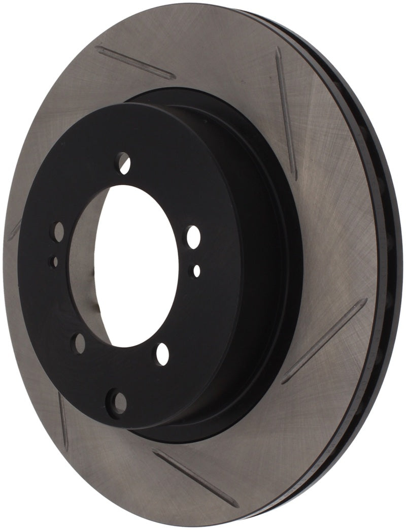 Load image into Gallery viewer, StopTech Power Slot 03-06 Evo 8 &amp; 9 Slotted Left Rear Rotor
