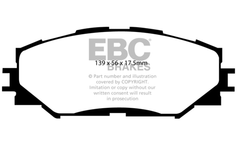 Load image into Gallery viewer, EBC 10-12 Lexus HS250h 2.4 Hybrid Greenstuff Front Brake Pads
