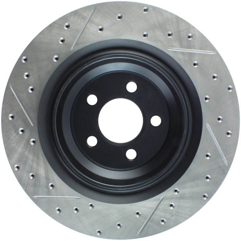 Load image into Gallery viewer, StopTech SportStop 06-09 Chrysler SRT-8 Rear Left Drilled &amp; Slotted Rotor
